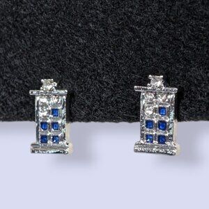 (2/$20) Dainty Doctor Who TARDIS Stud Earrings